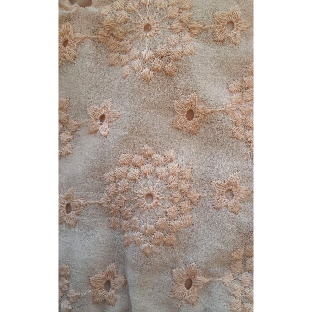 Saylor Womens M Peach Eyelet Mini Dress Cottage Coquette Romantic‎ - Picture 8 of 9